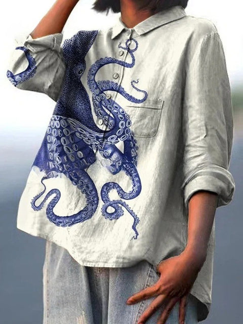 Beauty animal poultry retro print shirt m302888