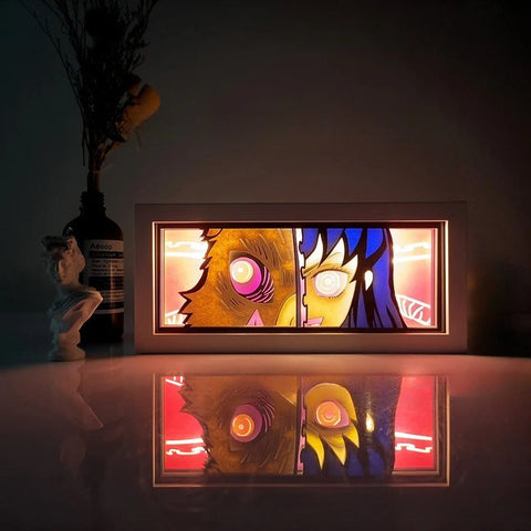 Demon Slayer Hashibira Inosuke Paper Carving Lamp Photo Frame
