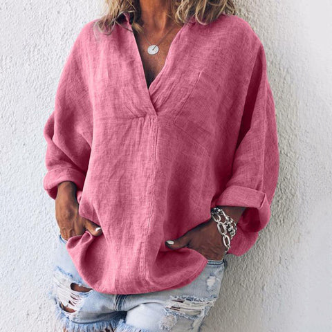 V-neck long-sleeved shirt pullover women's shirt m301324