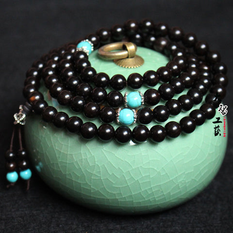 Ebony 108 rosary beads with beads m3331297