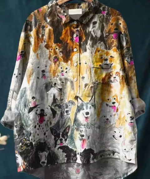 Beauty animal poultry retro print shirt m302888