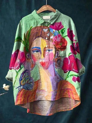 Beauty animal poultry retro print shirt m302888