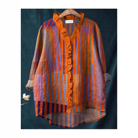 Loose printing crew neck casual large size women's T-shirt m301280