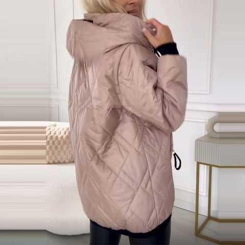 Women's casual hooded solid color cotton jacket m302326