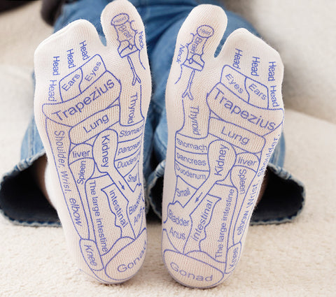 Foot Massage Acupoint Socks Foot Therapy Health Care Hundred Acupoints Socks Foot Massage Meridian Point Point Illustration Socks m3331174