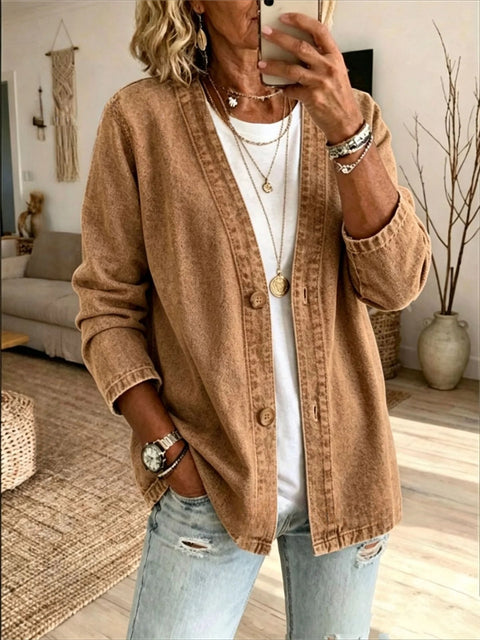 Casual denim cardigan jacket m303083