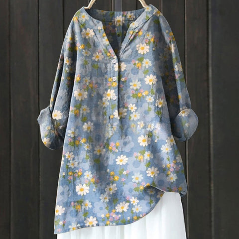 Autumn new long-sleeved comfortable printed fashion versatile shirt m301739