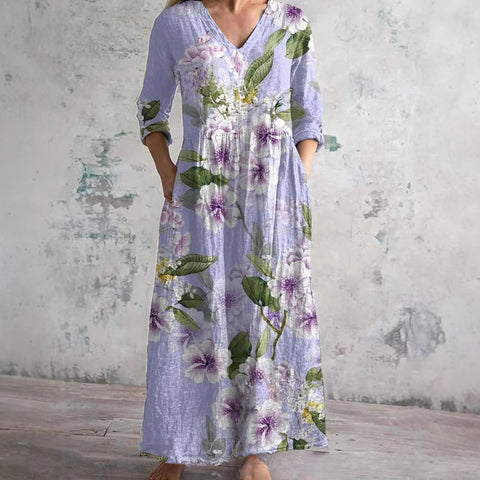 3D print summer urban casual loose dress women m301037