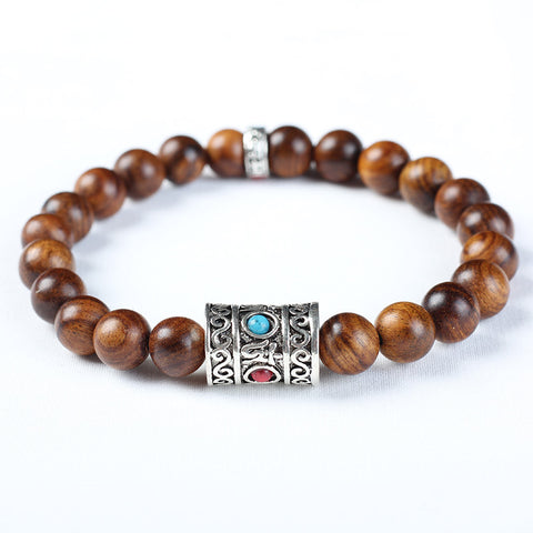 Natural Vietnamese Huanghuali 108 Buddha Beads Bracelet, Rosewood Lotus Bracelet, Wenwan Fragrant Wooden Bracelet m3331302