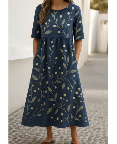 Fashion digital print big wide dress m302128