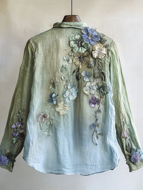 women's large size summer women's casual floral shirt women's small daisy shirt 3D printed shirt m301735