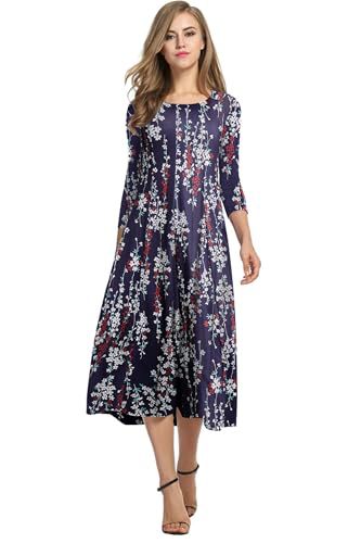 Autumn and winter dress solid color fashion big swing dress m302776