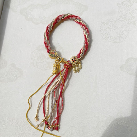 Hand-woven Tibetan hand rope Zakiram hand rope Green Tara fifth master thangka bracelet Tibetan hand rope female m3331256