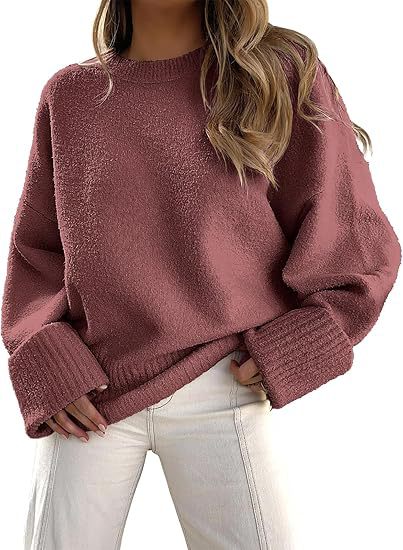 Women's sweater women's autumn and winter round neck pullover loose plush thick m301609