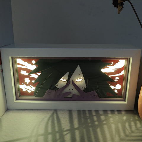 Naruto anime Uchiha ferret Paper Carving Lamp Photo Frame