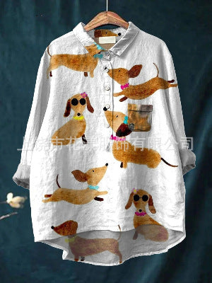 Beauty animal poultry retro print shirt m302888