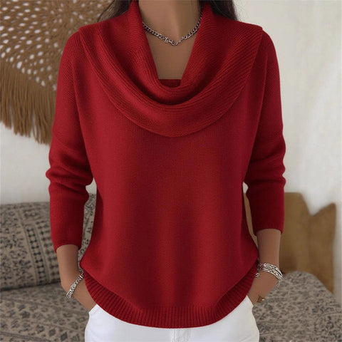 Autumn and winter new solid color long-sleeved top sweater m302155-1