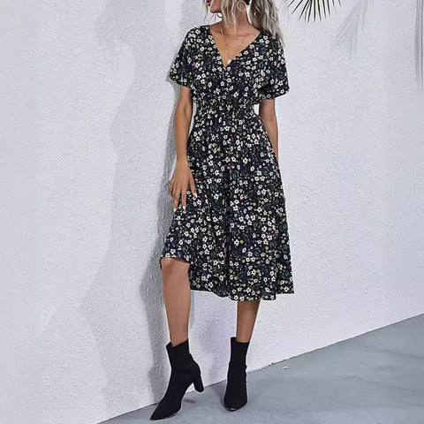Summer small floral print dress m302706