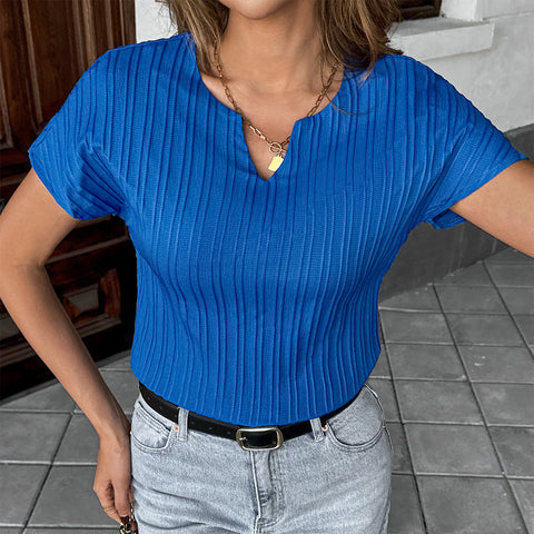 Casual simple style solid color T-shirt vest blouse m301410