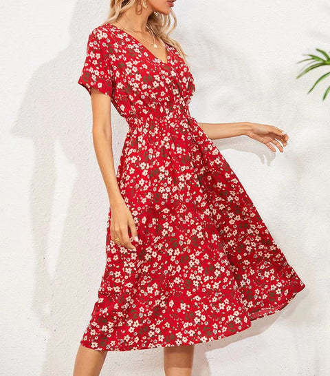 Summer small floral print dress m302706