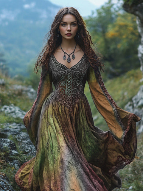 Digital printing American fashion casual Halloween new witch witch dress m302037