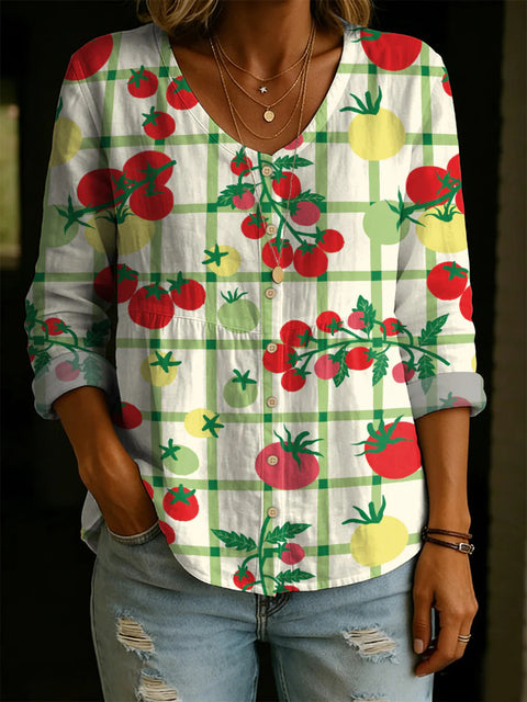 Crew neck women's flower 3D printed top m303179