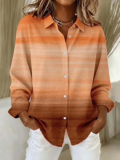 Women's autumn shirt new European and American trend plaid printing 3D shirt m302175