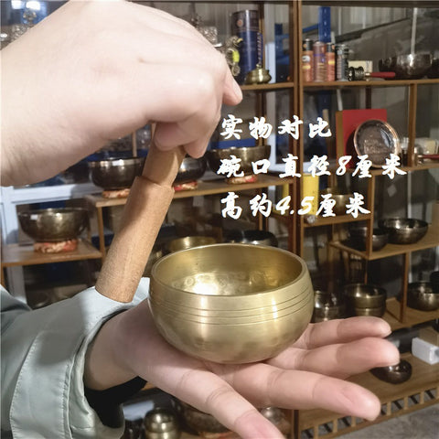 Nepal Handmade Copper Singing Bowl Buddha Sound Bowl Yoga Bowl Meditation Bowl Turning Sutra Bowl SPA Sound Therapy m3331267