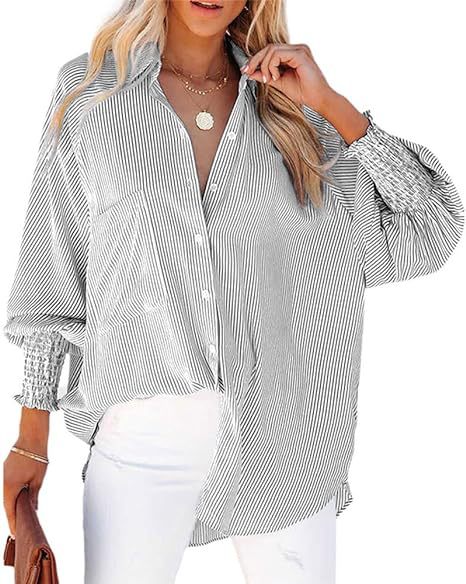 Long Sleeve Loose Shirt Casual Women's Clothing New Pocket Shirt Top m301376