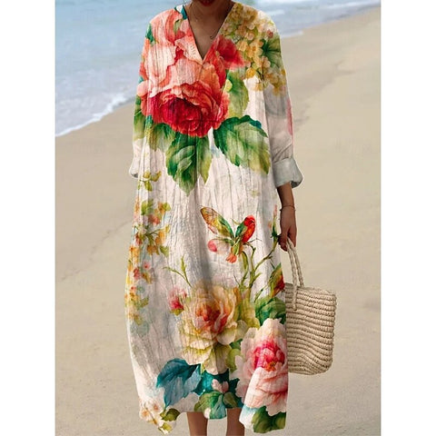Sleeveless loose dress covers the meat and looks thin, versatile seven-quarter skirt m302905