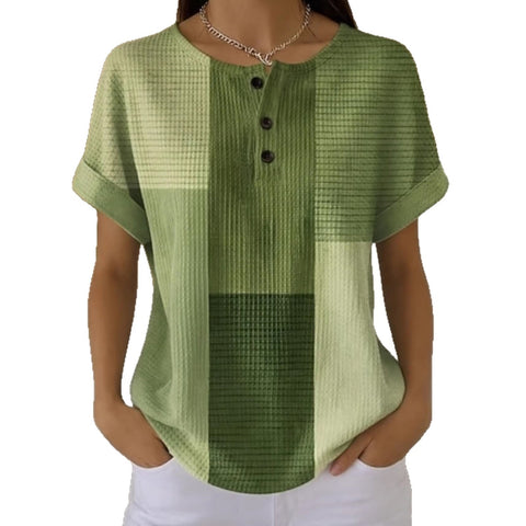 Crew neck, woven top T-shirt m302622