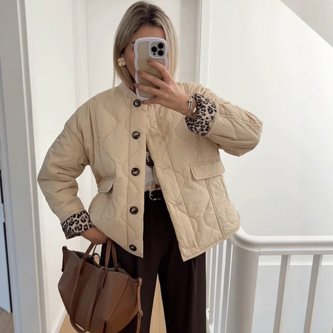 Autumn and winter new street fashion casual quilting cotton-padded jacket m302087