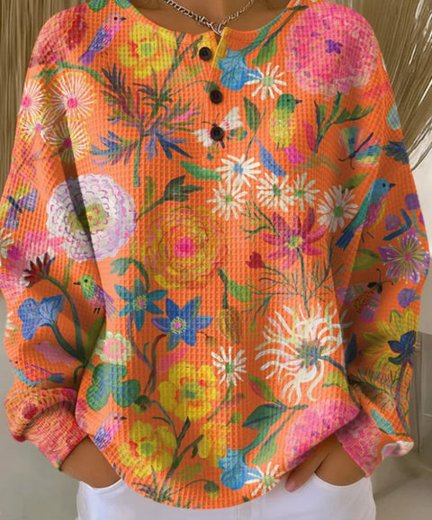 Casual stand-up collar POLO long-sleeved top m302619