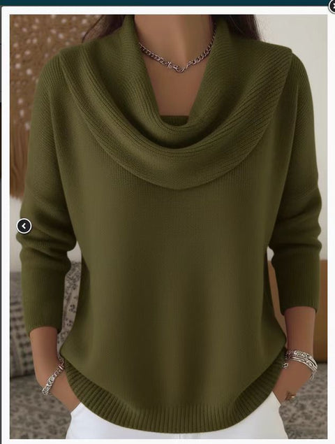 Autumn and winter new solid color long-sleeved top sweater m302155-1