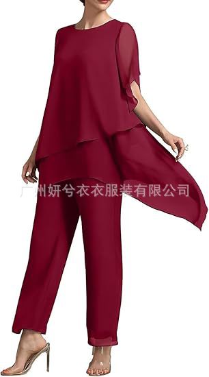 Temperament chiffon solid color loose irregular fashion suit m301710