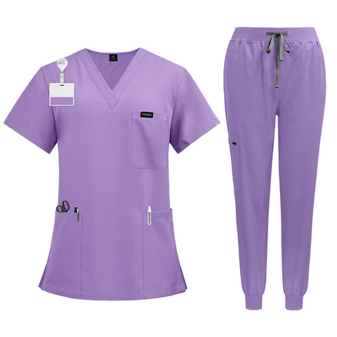Short-sleeved hand washing clothes women's skin management nurse clothes m302819