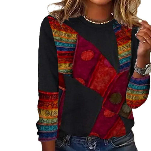 Creative flower 3D digital printing casual trend crew neck T-shirt m302222