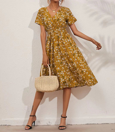 Summer small floral print dress m302706