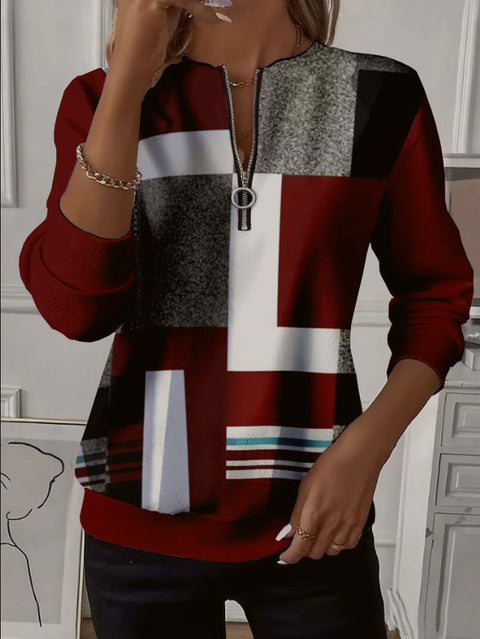 Printed shoulder sleeves long sleeves womanizer m302028