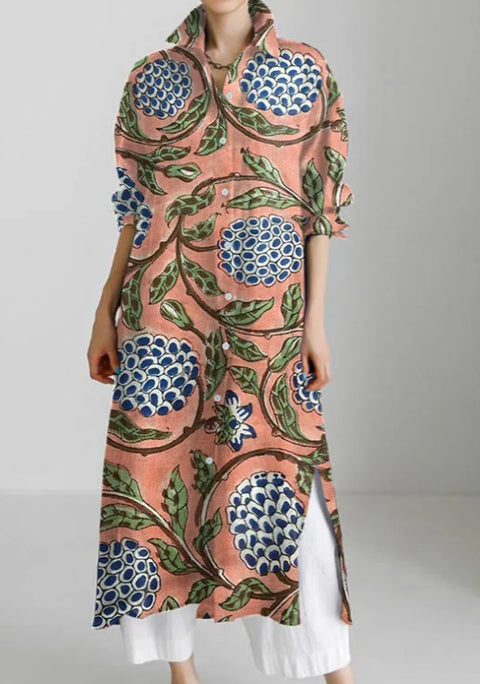 Casual abstract 3D printing autumn and winter long sleeve slit lining m303182