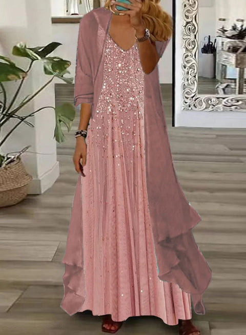 Holiday suspender long skirt Indian style swing skirt two-piece set m302893