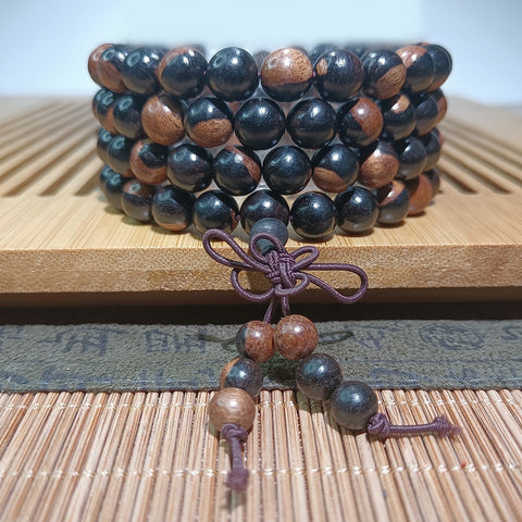 Guofeng 108 bracelets, sandalwood bead bracelets, various handheld Chinese knot rosary beads m3331293