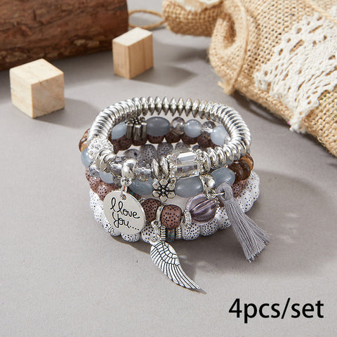 New Bohemian Bracelet Creative Tassel Multi-layer Beaded Bracelet m3331286