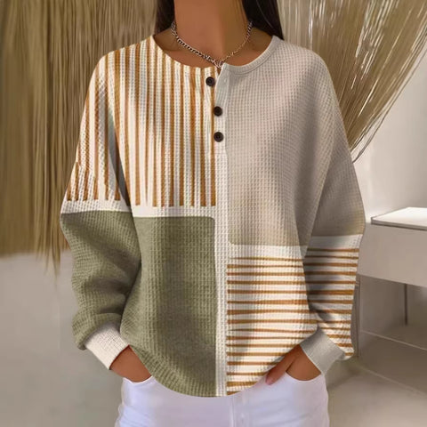 Casual stand-up collar POLO long-sleeved top m302619