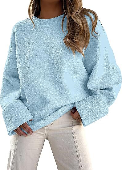 Women's sweater women's autumn and winter round neck pullover loose plush thick m301609