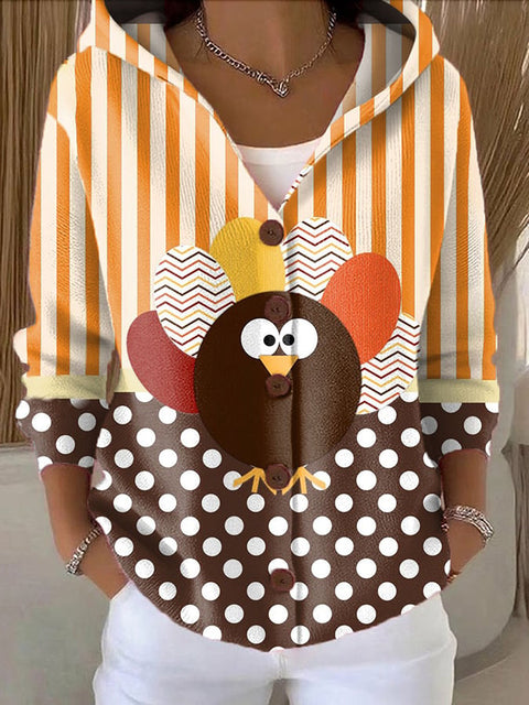 Knitted hooded cardigan sweater jacket fashion women's clothing m302657