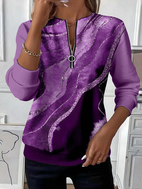 Printed sweater casual sweatshirt top m302179