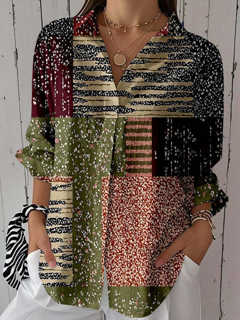 Spring and Autumn Printed Shirt m301705