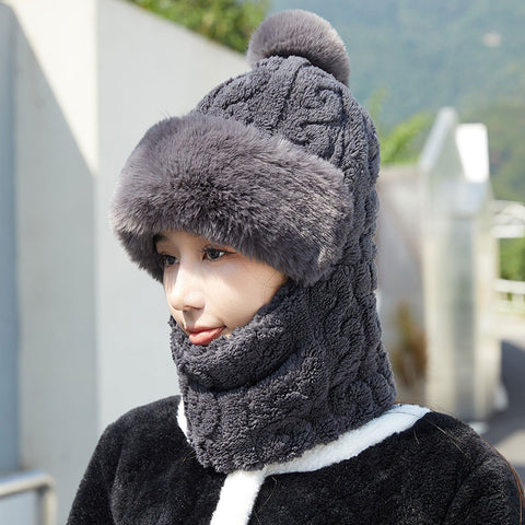 Face mask full face pullover hat windproof scarf fleece ear protection head cover warm m302255