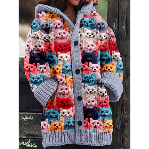 New Halloween Animal 3D Printed Casual Hooded Cloak Jacket m301664